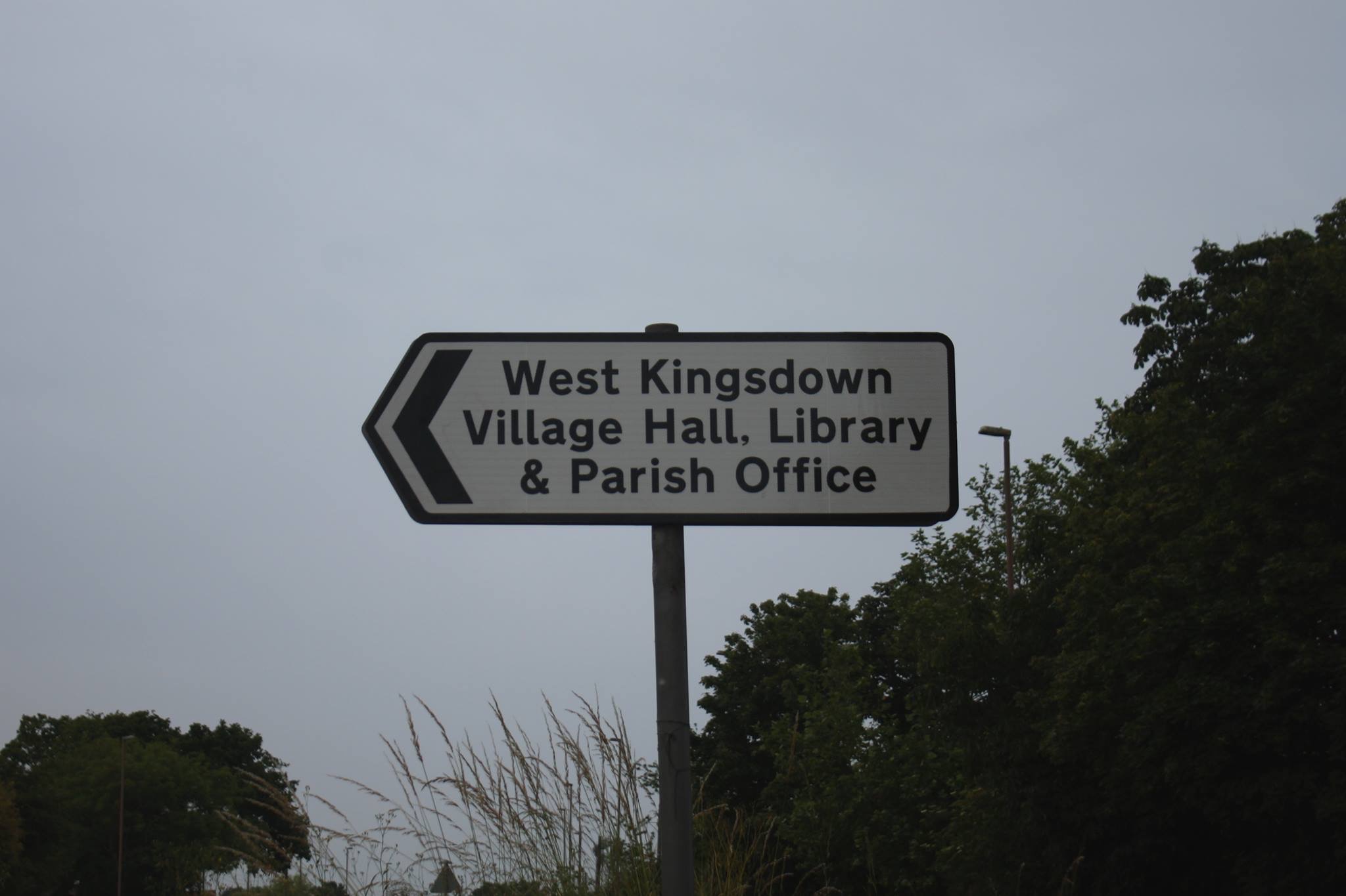 Sign to West Kingsdown Village Hall